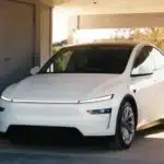 tesla model y juniper front white